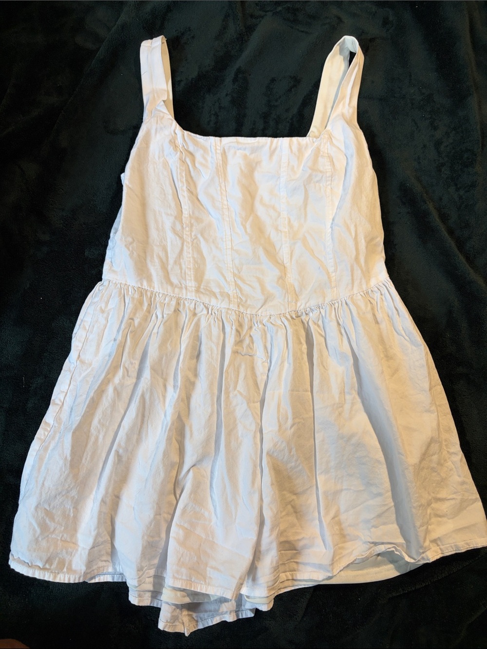 White Cotton Mini Sundress
